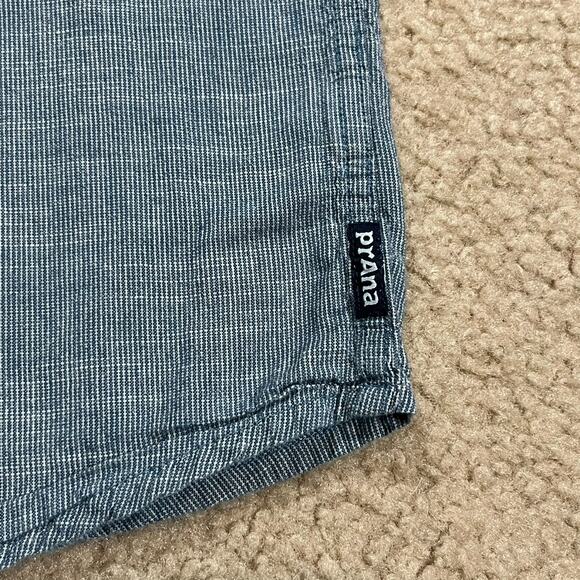 Prana Mens Blue Short Sleeve Button Up Shirt Size Small - Picture 2 of 4